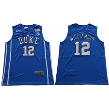 Duke Blue Devils #12 Zion Williamson Royal Blue Basketball Elite Stitched NCAA Jersey
