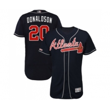 Men's Atlanta Braves #20 Josh Donaldson Navy Blue Alternate Flex Base Authentic Collection Baseball Jersey