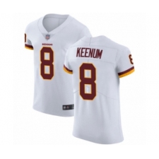 Men's Washington Redskins #8 Case Keenum White Vapor Untouchable Elite Player Football Jersey