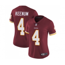 Women's Washington Redskins #4 Case Keenum Burgundy Red Team Color Vapor Untouchable Limited Player Football Jerseys