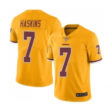 Men's Washington Redskins #7 Dwayne Haskins Elite Gold Rush Vapor Untouchable Football Jersey