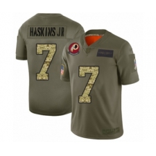 Men's Washington Redskins #7 Dwayne Haskins Limited Olive Camo 2019 Salute to Service Football Jersey
