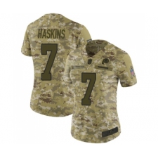 Women's Washington Redskins #7 Dwayne Haskins Limited Camo 2018 Salute to Service Football Jersey