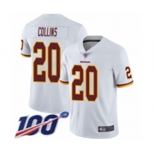 Men's Washington Redskins #20 Landon Collins White Vapor Untouchable Limited Player 100th Season Football Jersey