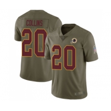 Youth Washington Redskins #20 Landon Collins Limited Olive 2017 Salute to Service Football Jersey