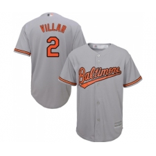 Youth Baltimore Orioles #2 Jonathan Villar Replica Grey Road Cool Base Baseball Jersey