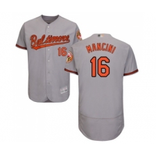 Men's Baltimore Orioles #16 Trey Mancini Grey Road Flex Base Authentic Collection Baseball Jersey