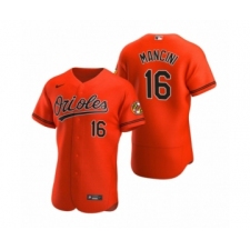 Men's Baltimore Orioles #16 Trey Mancini Nike Orange Authentic 2020 Alternate Jersey