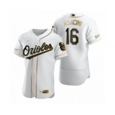 Men's Baltimore Orioles #16 Trey Mancini Nike White Authentic Golden Edition Jersey
