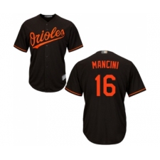 Men's Baltimore Orioles #16 Trey Mancini Replica Black Alternate Cool Base Baseball Jersey