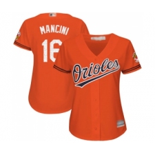 Women's Baltimore Orioles #16 Trey Mancini Replica Orange Alternate Cool Base Baseball Jersey