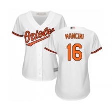Women's Baltimore Orioles #16 Trey Mancini Replica White Home Cool Base Baseball Jersey