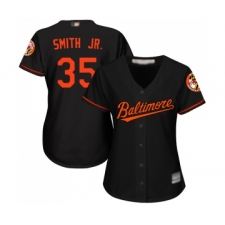Women's Baltimore Orioles #35 Dwight Smith Jr. Replica Black Alternate Cool Base Baseball Jersey