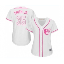 Women's Baltimore Orioles #35 Dwight Smith Jr. Replica White Fashion Cool Base Baseball Jersey