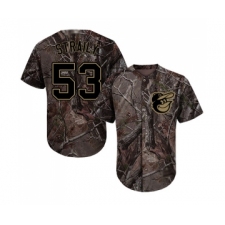 Youth Baltimore Orioles #53 Dan Straily Authentic Camo Realtree Collection Flex Base Baseball Jersey