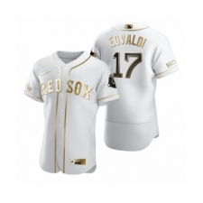 Men's Boston Red Sox #17 Nathan Eovaldi Nike White Authentic Golden Edition Jersey