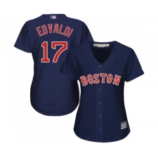 Women's Boston Red Sox #17 Nathan Eovaldi Replica Navy Blue Alternate Road Baseball Jersey