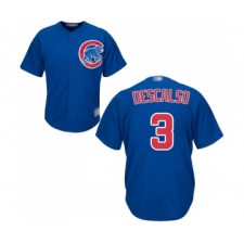 Men's Chicago Cubs #3 Daniel Descalso Replica Royal Blue Alternate Cool Base Baseball Jersey