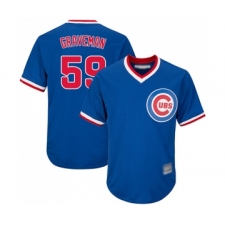 Men's Chicago Cubs #59 Kendall Graveman Replica Royal Blue Cooperstown Cool Base Baseball Jersey