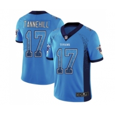 Men's Tennessee Titans #17 Ryan Tannehill Limited Blue Rush Drift Fashion Football Jersey