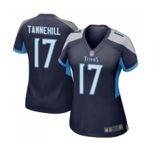 Women's Tennessee Titans #17 Ryan Tannehill Game Navy Blue Team Color Football Jersey
