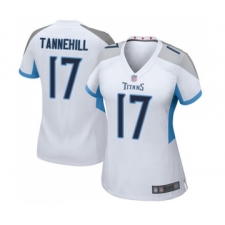 Women's Tennessee Titans #17 Ryan Tannehill Game White Football Jersey