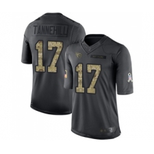 Youth Tennessee Titans #17 Ryan Tannehill Limited Black 2016 Salute to Service Football Jersey