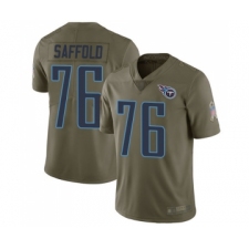 Men's Tennessee Titans #76 Rodger Saffold Limited Olive 2017 Salute to Service Football Jersey