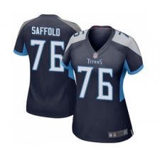 Women's Tennessee Titans #76 Rodger Saffold Game Navy Blue Team Color Football Jersey