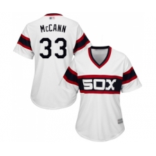 Women's Chicago White Sox #33 James McCann Replica White 2013 Alternate Home Cool Base Baseball Jersey