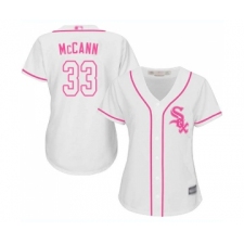 Women's Chicago White Sox #33 James McCann Replica White Fashion Cool Base Baseball Jersey