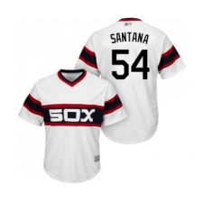 Men's Chicago White Sox #54 Ervin Santana Replica White 2013 Alternate Home Cool Base Baseball Jersey