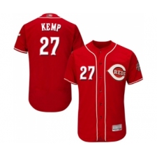 Men's Cincinnati Reds #27 Matt Kemp Red Alternate Flex Base Authentic Collection Baseball Jersey