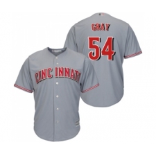 Men's Cincinnati Reds #54 Sonny Gray Replica Grey Road Cool Base Baseball Jersey