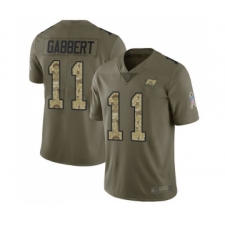 Men's Tampa Bay Buccaneers #11 Blaine Gabbert Limited Olive Camo 2017 Salute to Service Football Jersey