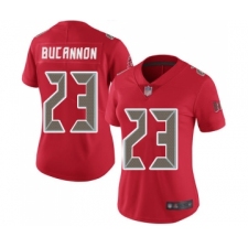 Women's Tampa Bay Buccaneers #23 Deone Bucannon Limited Red Rush Vapor Untouchable Football Jersey