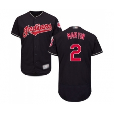 Men's Cleveland Indians #2 Leonys Martin Navy Blue Alternate Flex Base Authentic Collection Baseball Jersey