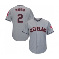 Men's Cleveland Indians #2 Leonys Martin Replica Grey Road Cool Base Baseball Jersey