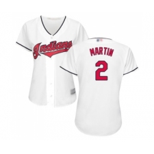 Women's Cleveland Indians #2 Leonys Martin Replica White Home Cool Base Baseball Jersey
