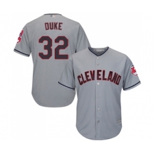 Men's Cleveland Indians #32 Zach Duke Replica Grey Road Cool Base Baseball Jersey