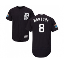 Men's Detroit Tigers #8 Mikie Mahtook Navy Blue Alternate Flex Base Authentic Collection Baseball Jersey