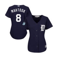 Women's Detroit Tigers #8 Mikie Mahtook Replica Navy Blue Alternate Cool Base Baseball Jersey