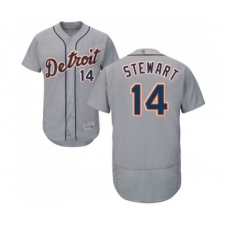 Men's Detroit Tigers #14 Christin Stewart Grey Road Flex Base Authentic Collection Baseball Jersey