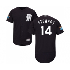 Men's Detroit Tigers #14 Christin Stewart Navy Blue Alternate Flex Base Authentic Collection Baseball Jersey