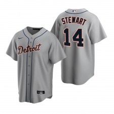 Men's Nike Detroit Tigers #14 Christin Stewart Gray Road Stitched Baseball Jersey