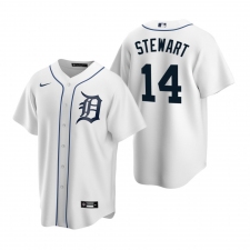 Men's Nike Detroit Tigers #14 Christin Stewart White Home Stitched Baseball Jersey
