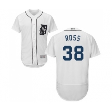 Men's Detroit Tigers #38 Tyson Ross White Home Flex Base Authentic Collection Baseball Jersey
