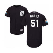 Men's Detroit Tigers #51 Matt Moore Navy Blue Alternate Flex Base Authentic Collection Baseball Jersey