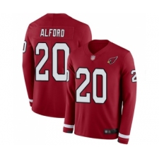 Youth Arizona Cardinals #20 Robert Alford Limited Red Therma Long Sleeve Football Jersey