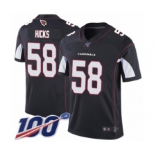 Men's Arizona Cardinals #58 Jordan Hicks Black Alternate Vapor Untouchable Limited Player 100th Season Football Jersey
